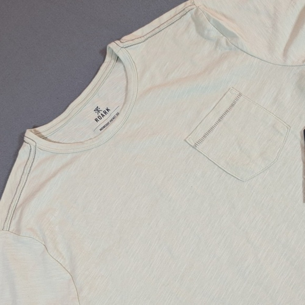 ROARK WELL WORN MIDWEIGHT ORGANIC COTTON‎ POCKET TEE MENS SIZE S LIGHT GREEN